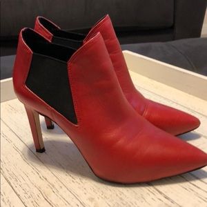 Red heel booties